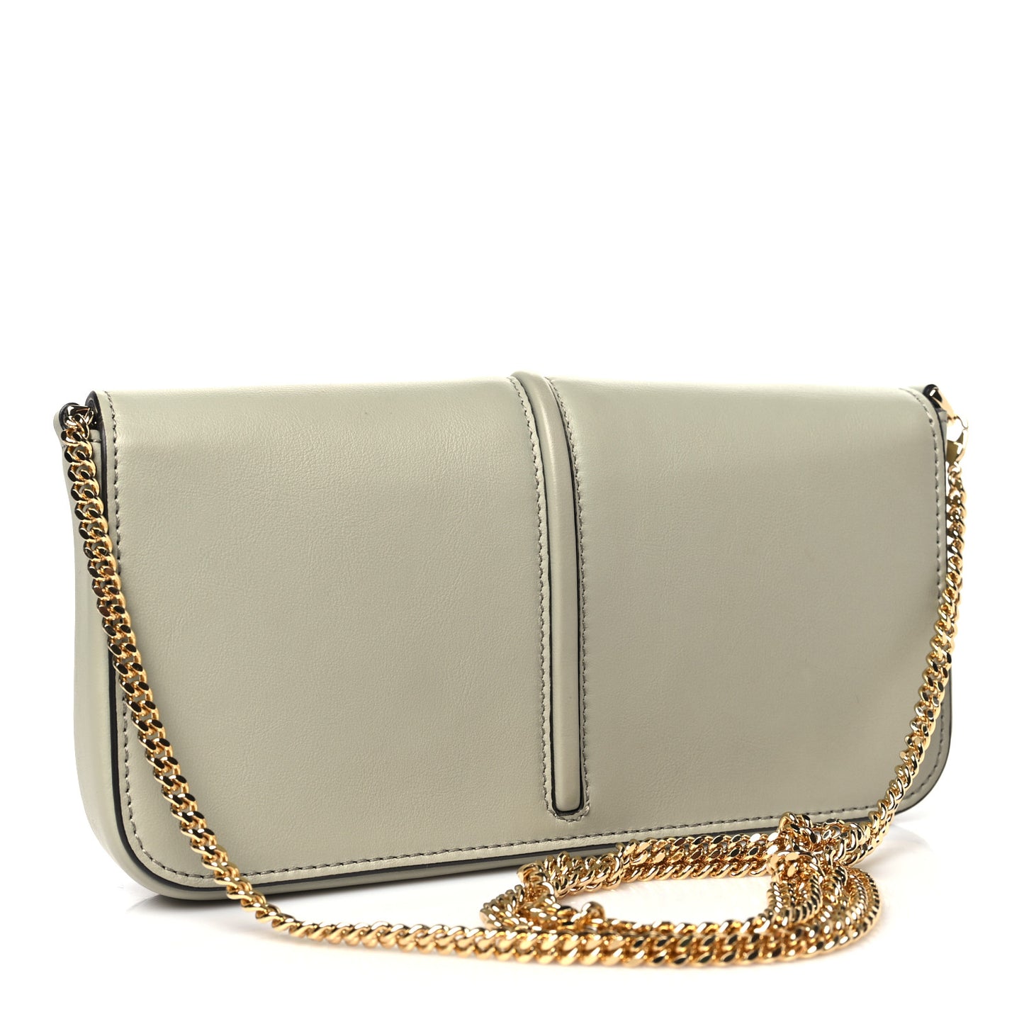 Vitello Grace Matte Fendigraphy Wallet on Chain Green Tea