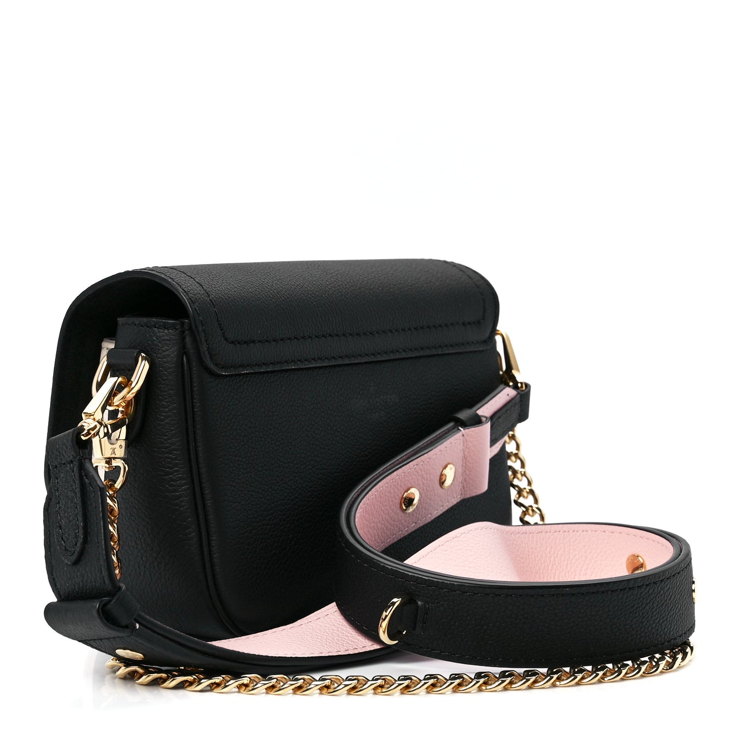 Grained Calfskin Lockme Tender Black
