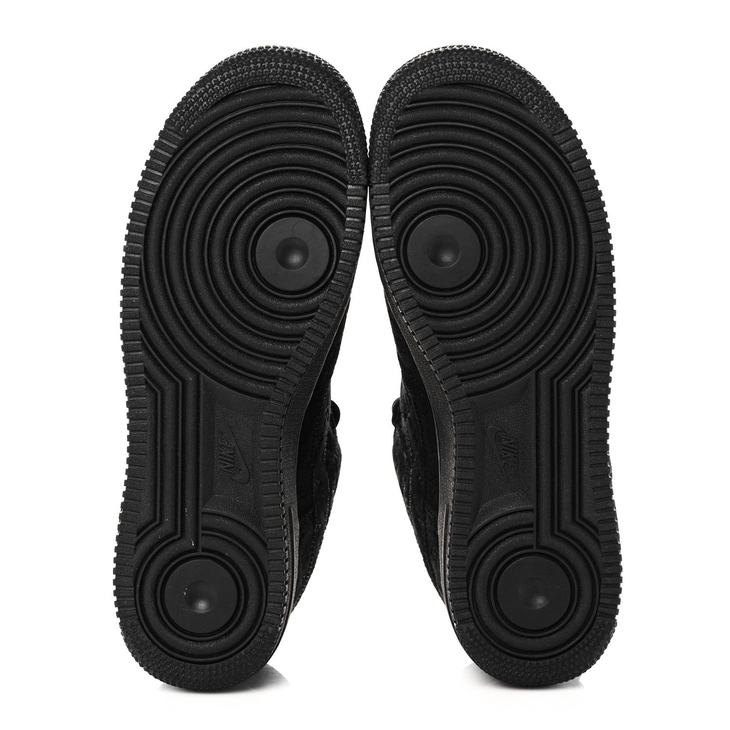 Louis Vuitton X NIKE AIR FORCE 1 Suede Calfskin Monogram Mens Low Top Sneakers 8 Black 5 of 12