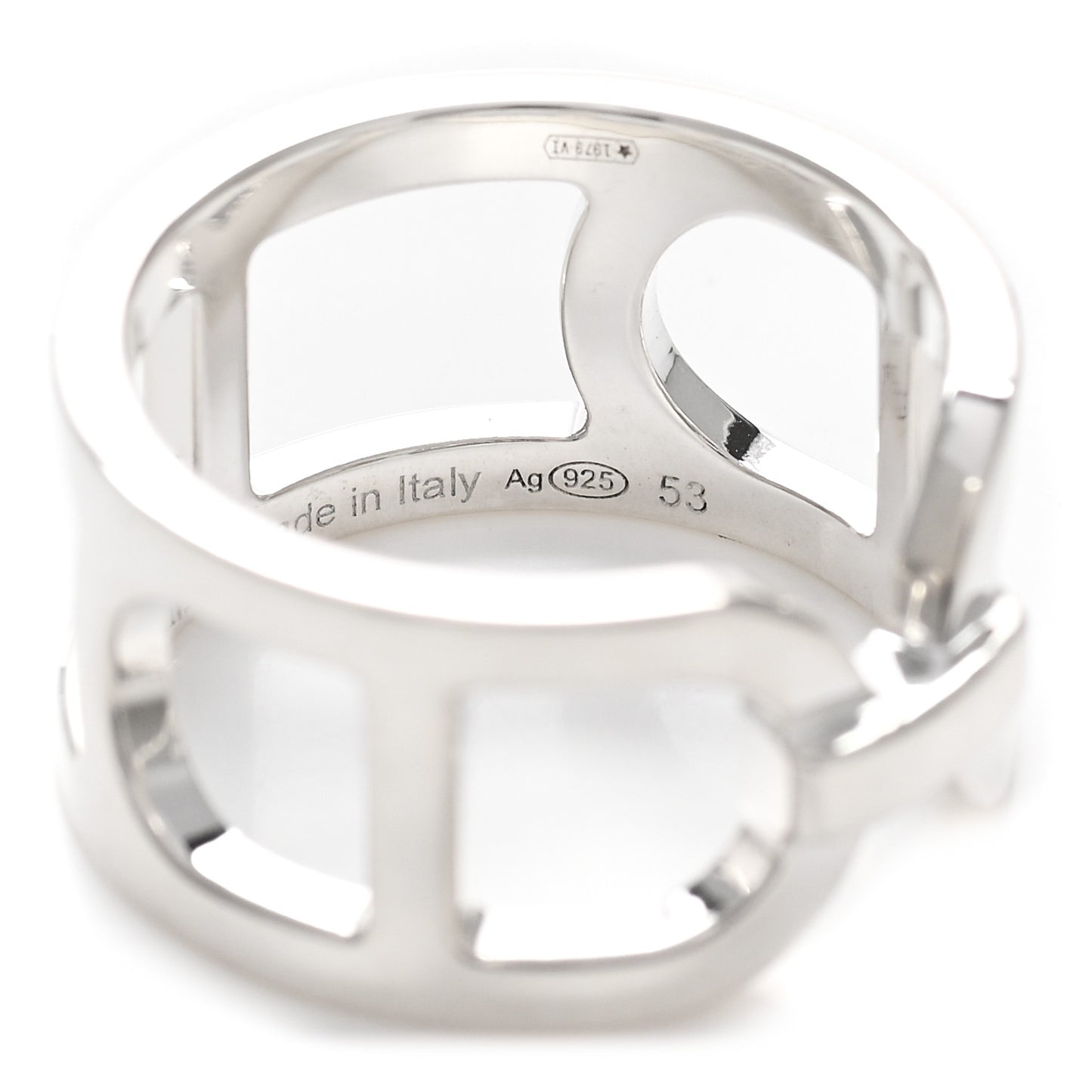 Sterling Silver MM Ever Chaine d'Ancre Ring 53 6.5