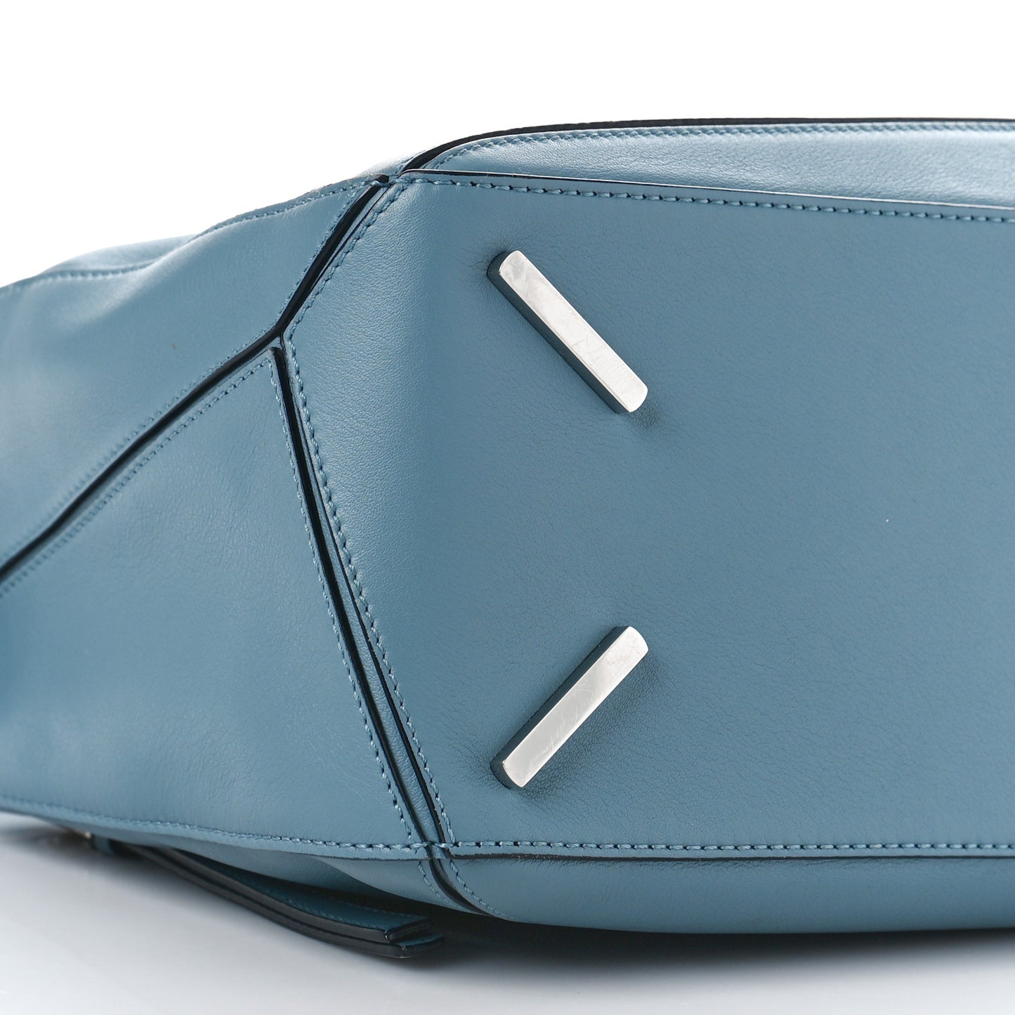Calfskin Medium Puzzle Bag Stone Blue
