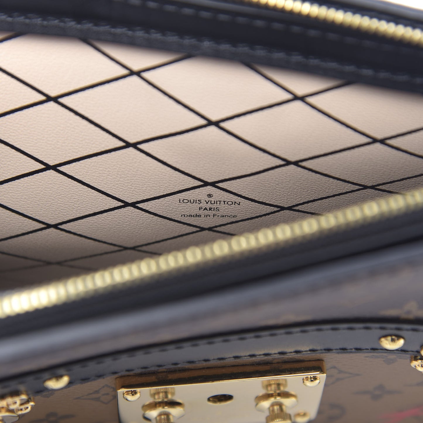 Reverse Monogram Trunk Clutch
