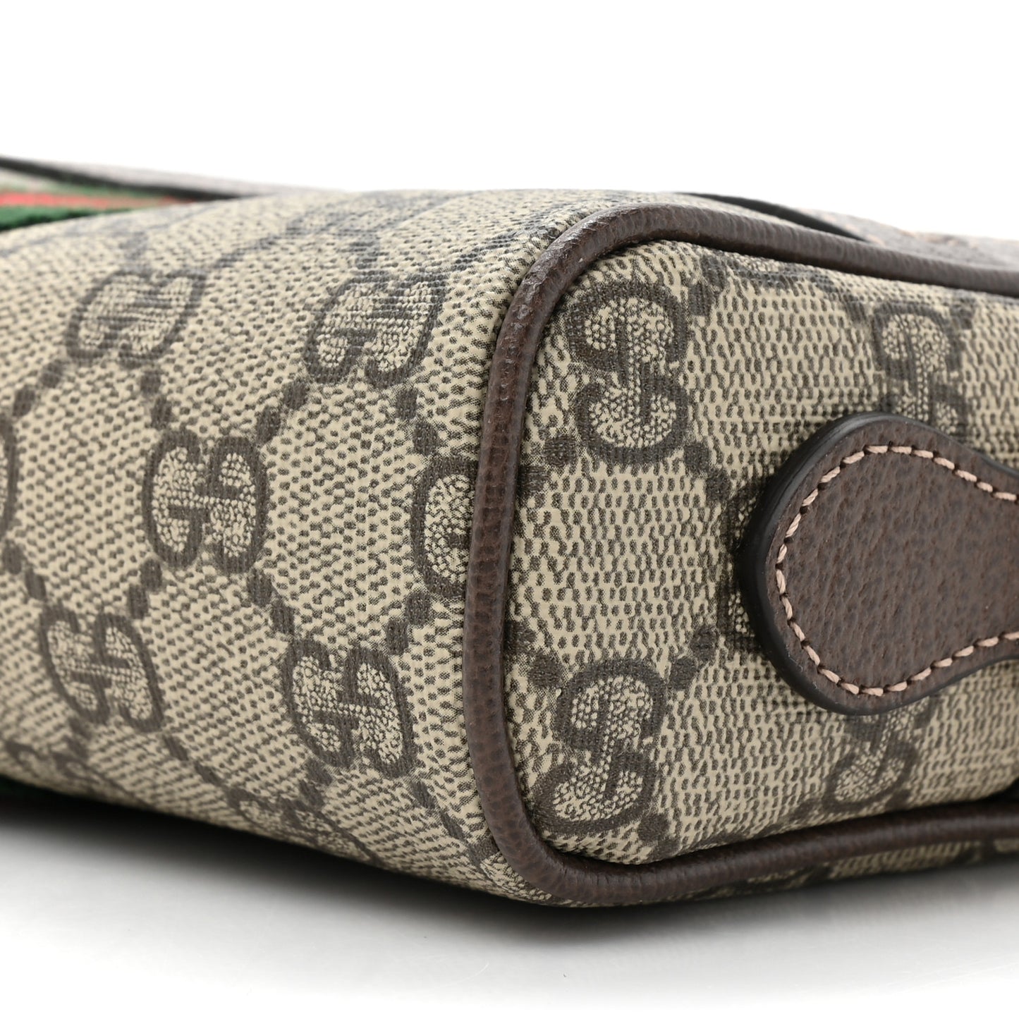 GG Supreme Monogram Web Mini Ophidia Shoulder Bag Brown