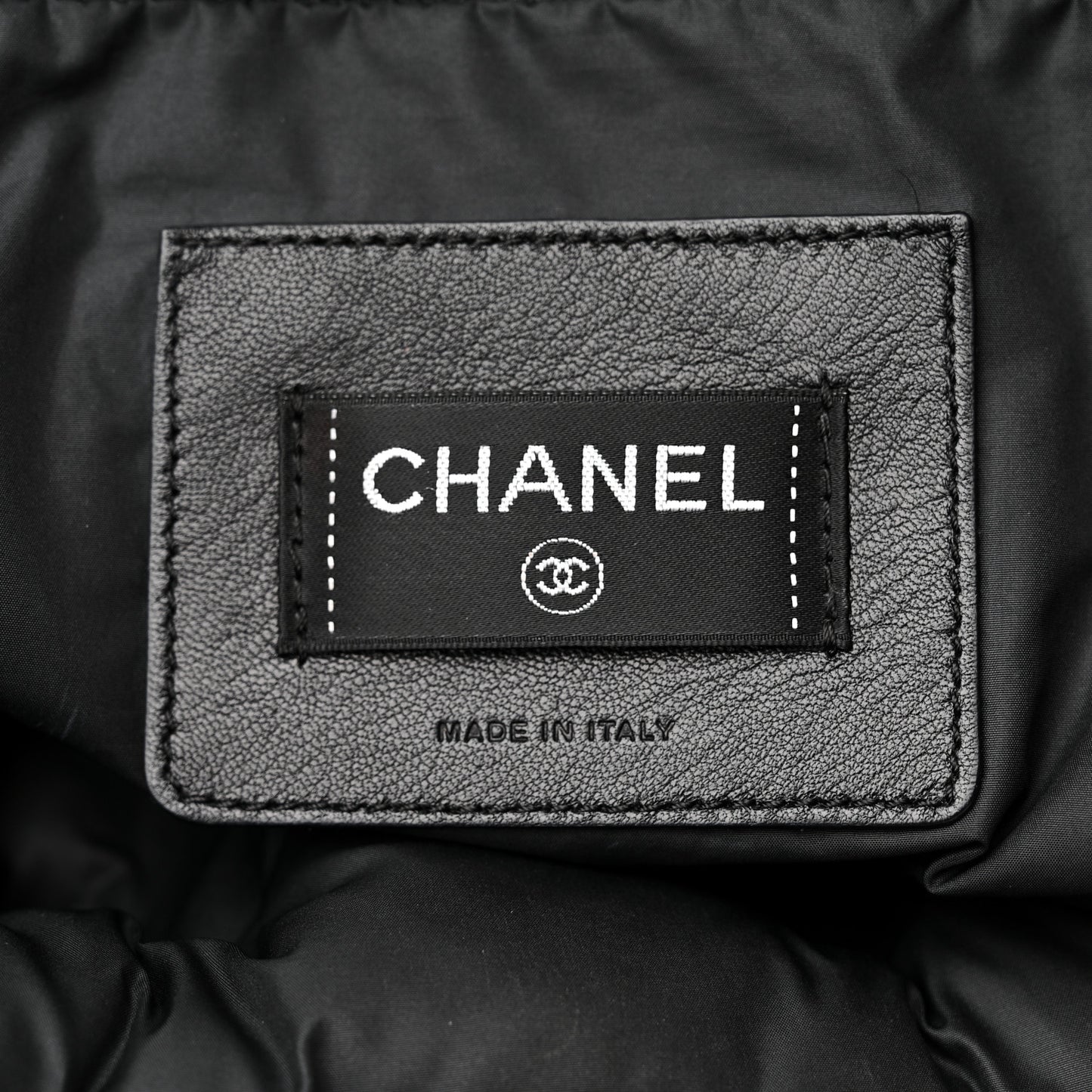 Nylon Embossed Doudoune Bowling Bag Black