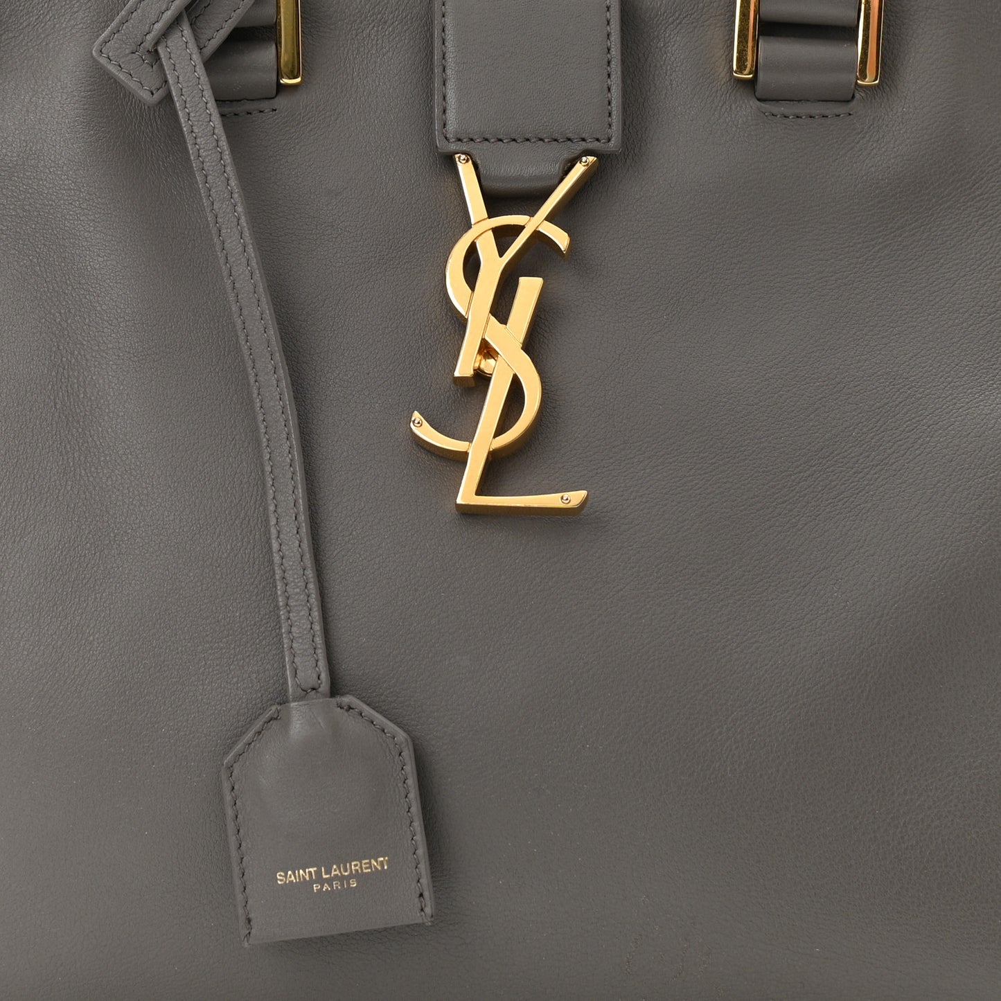 Calfskin Small Monogram Cabas Grey