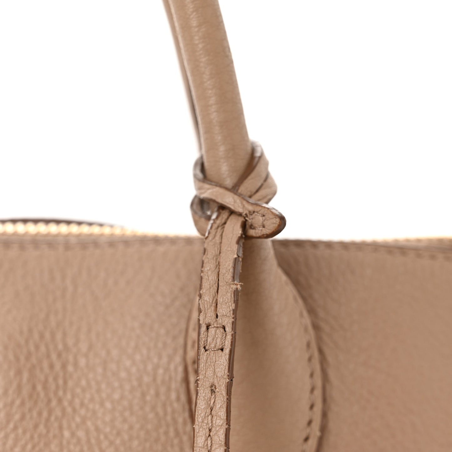 Vitello Daino Mini Shopping Tote Cammeo