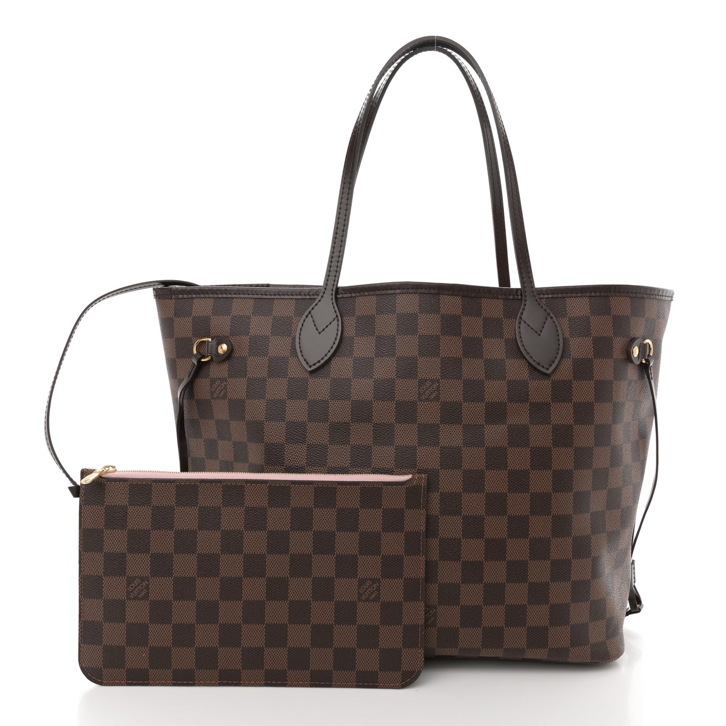 Damier Ebene Neo Neverfull MM Rose Ballerine