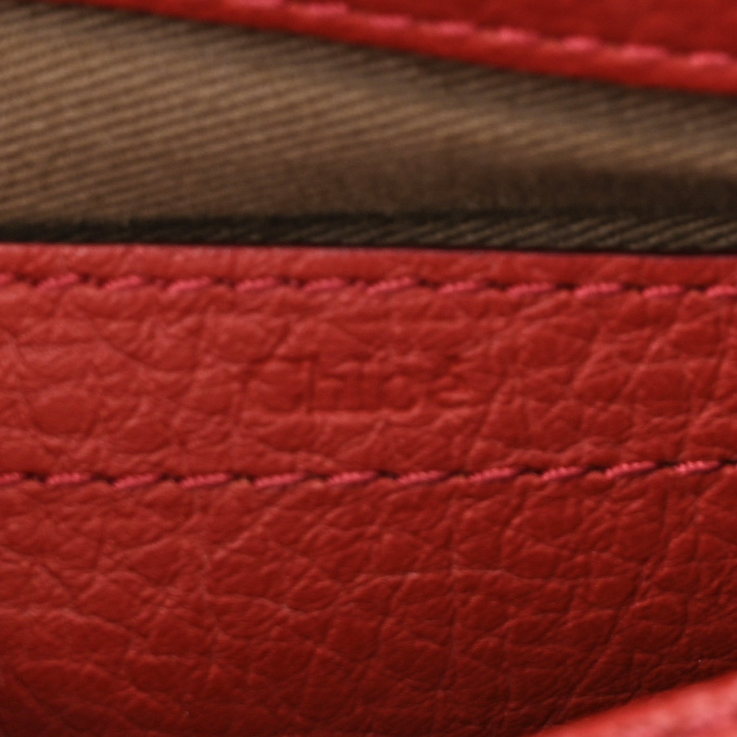 Grained Calfskin Small Marcie Saddle Bag Sienna Red