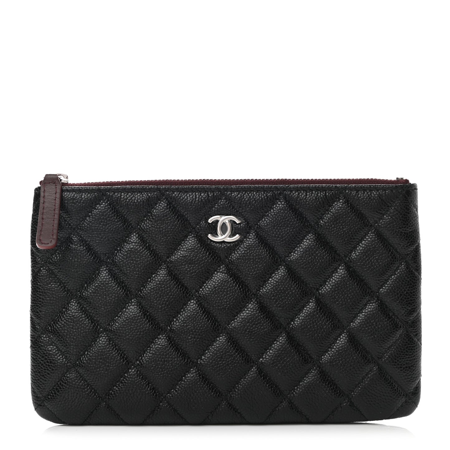 Caviar Quilted Cosmetic Case Black