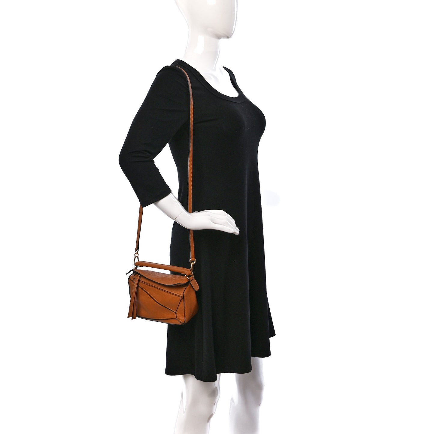 Calfskin Mini Puzzle Bag Light Caramel