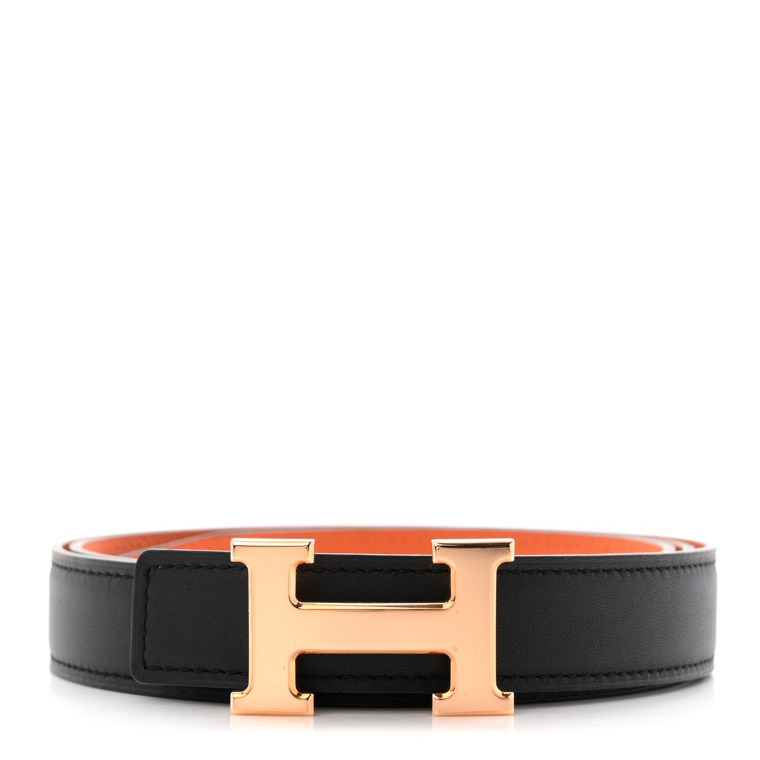 HERMÈSベルト Hermes HERMES Belt for Women Horsebit Box Calf Black Brown Size 65