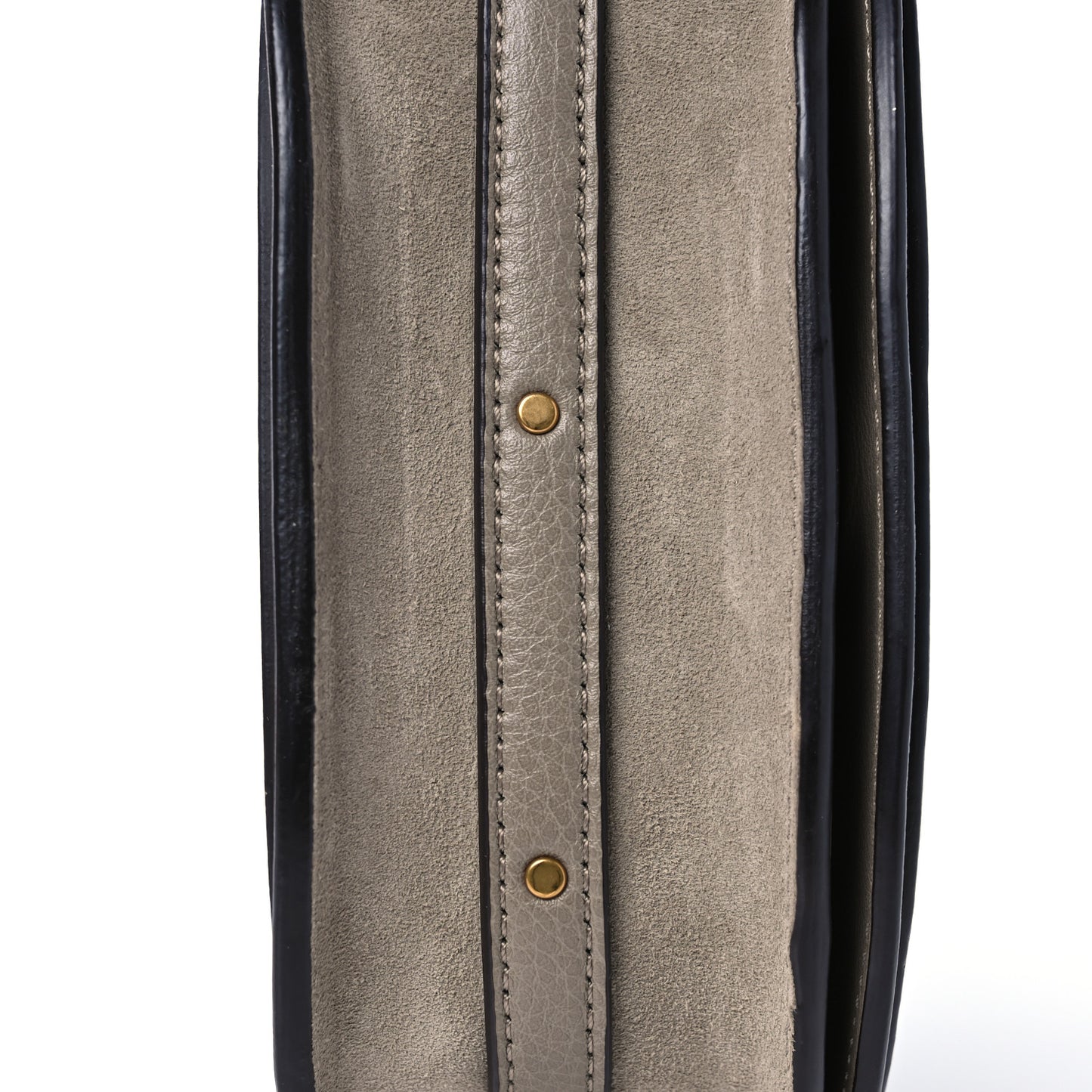 Calfskin Suede Small Nile Bracelet Bag Motty Grey