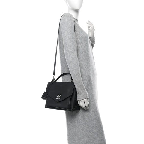 Soft Calfskin My Lockme Top Handle Black
