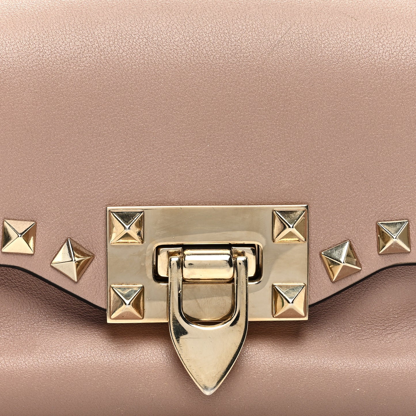 Calfskin Mini Rockstud Crossbody Bag Poudre