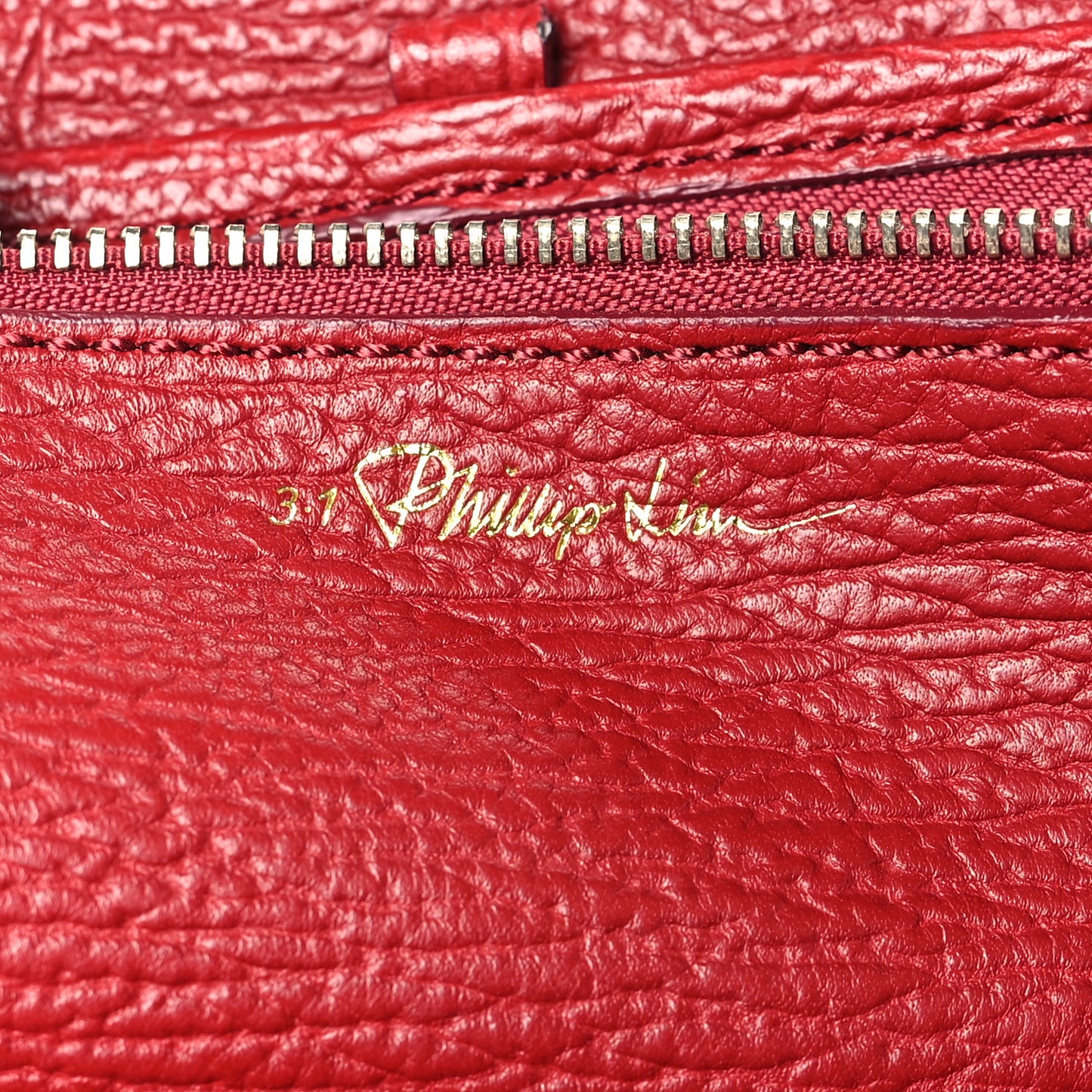 Textured Calfskin Large Pashli Satchel Red