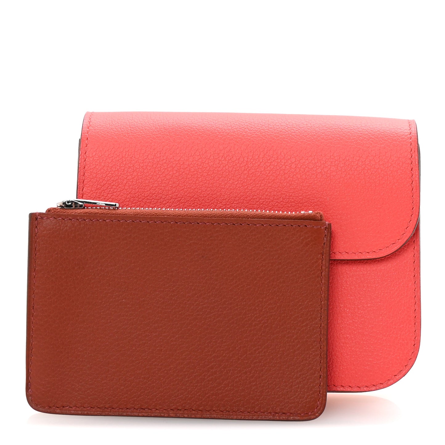 Evercolor Bi-Color Constance Slim Wallet Rose Texas Sienne