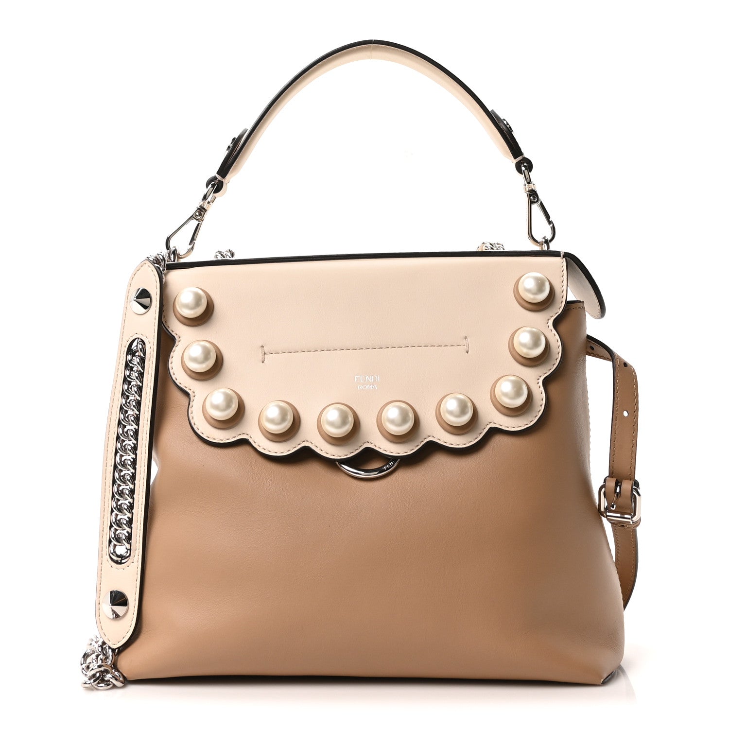 fendi mini back to school backpack Fendi Vitello Century Pearl Bi-Color Scalloped Back to School Backpack Cuoio Camelia 1833674 – FASHIONPHILE