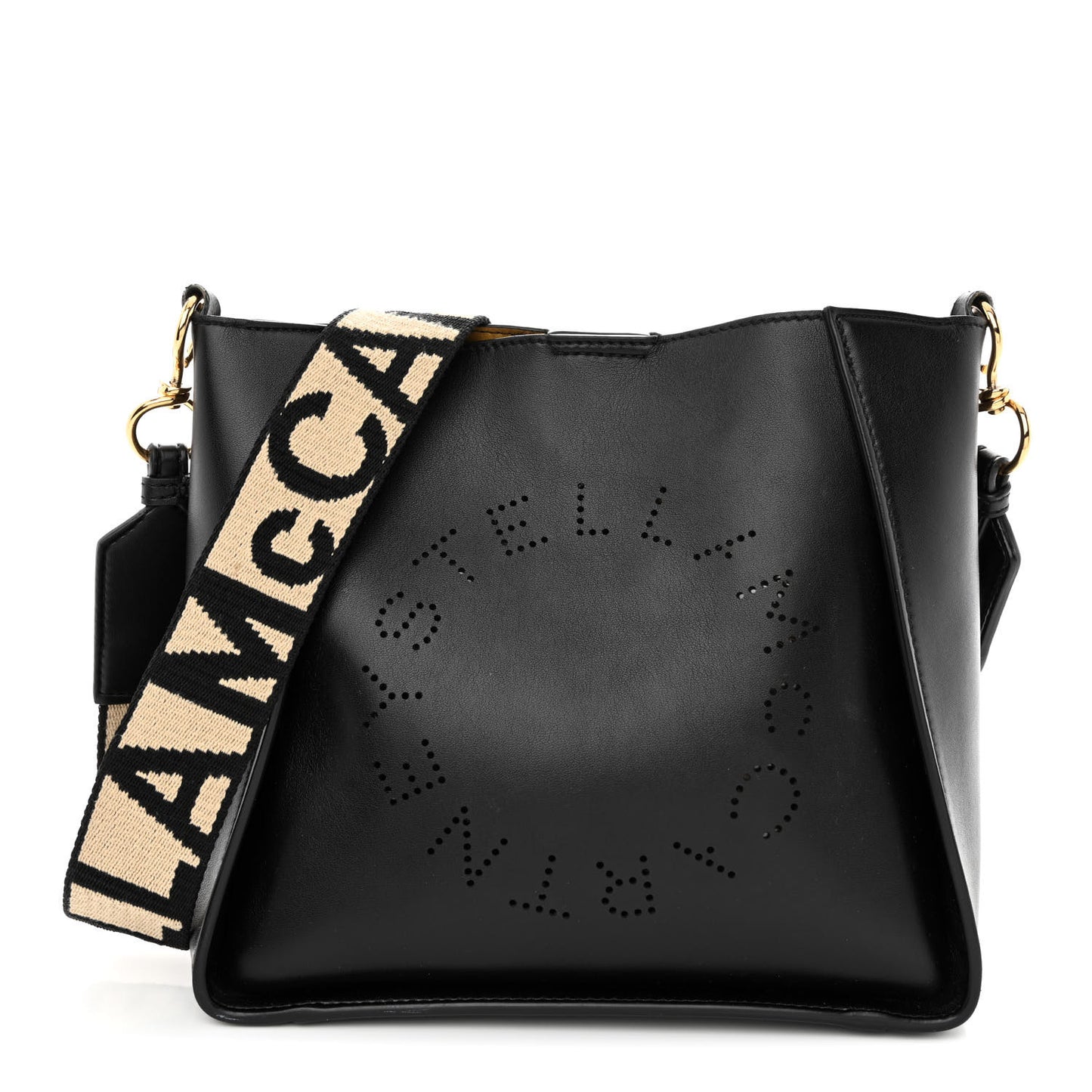 Eco Alter Nappa Perforated Logo Mini Crossbody Black