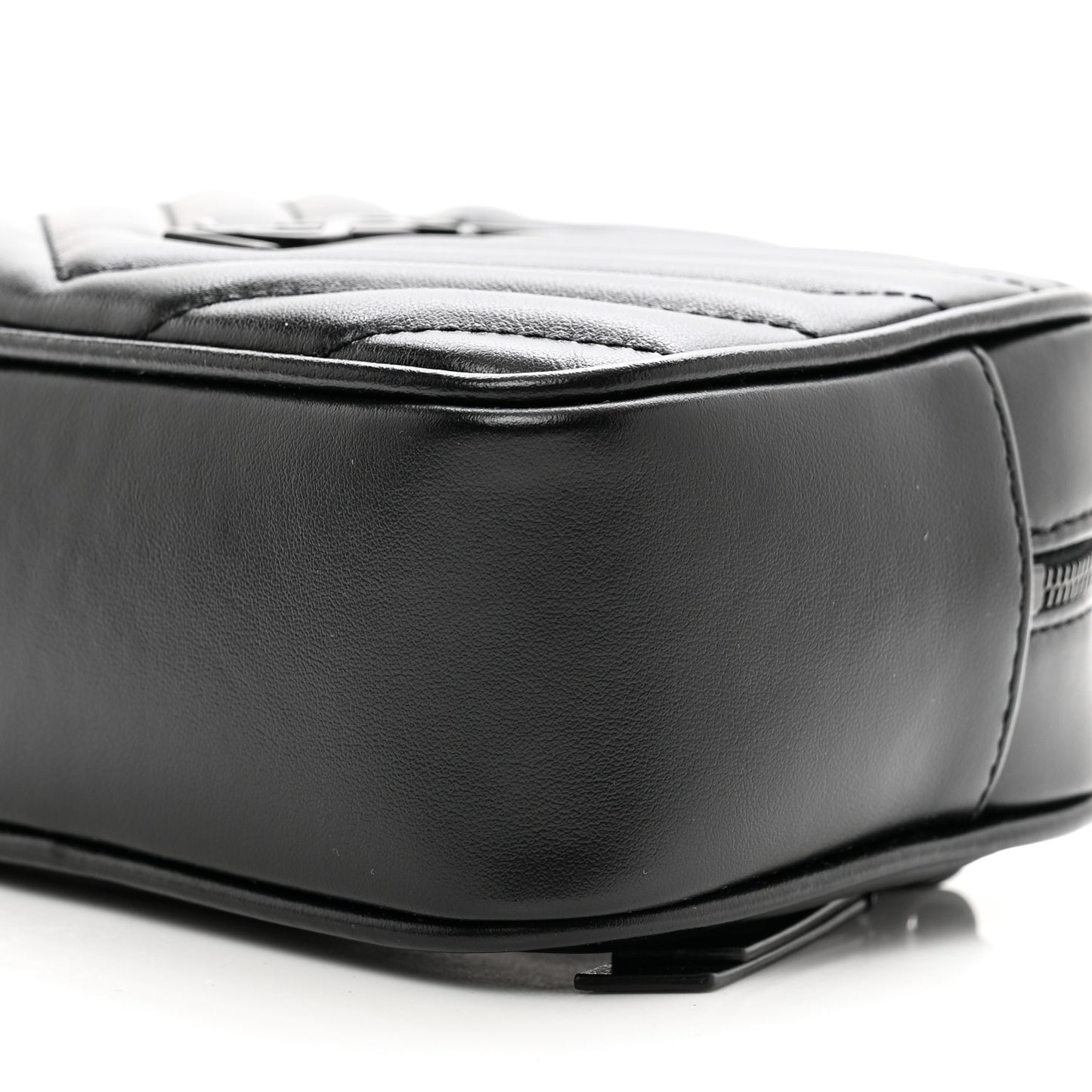 Calfskin Matelasse Monogram Lou Belt Bag Black