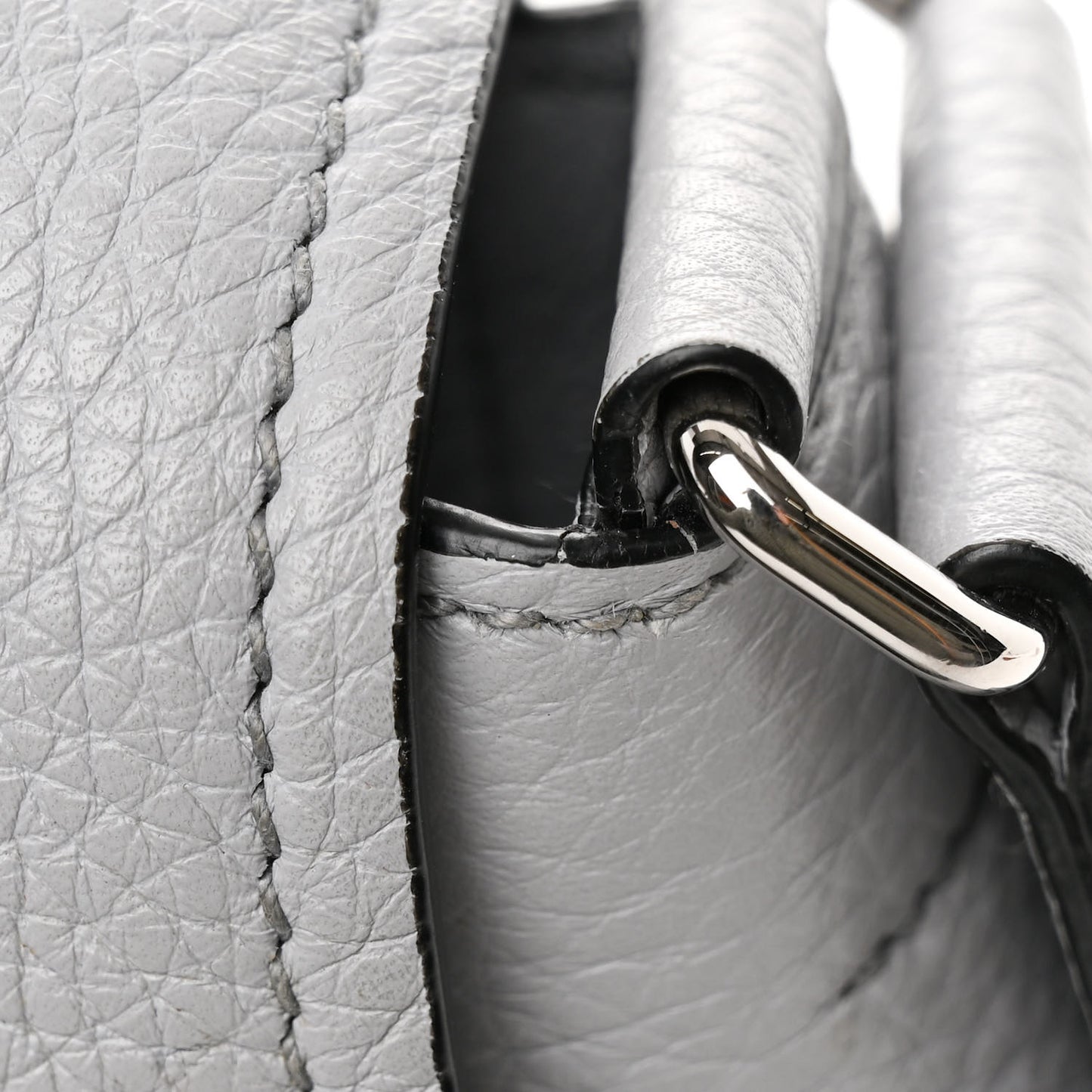 Vitello Daino Soft Shoulder Flap Bag Ardesia