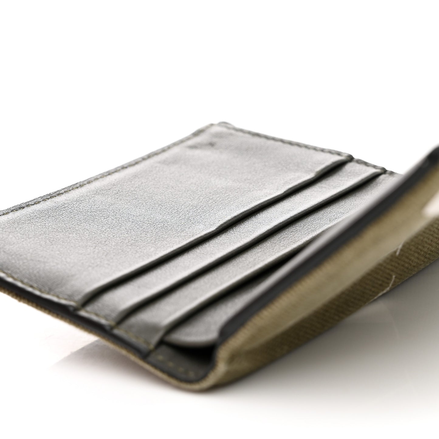 Canvas Rockstud VLTN Bi-Fold Wallet Olive