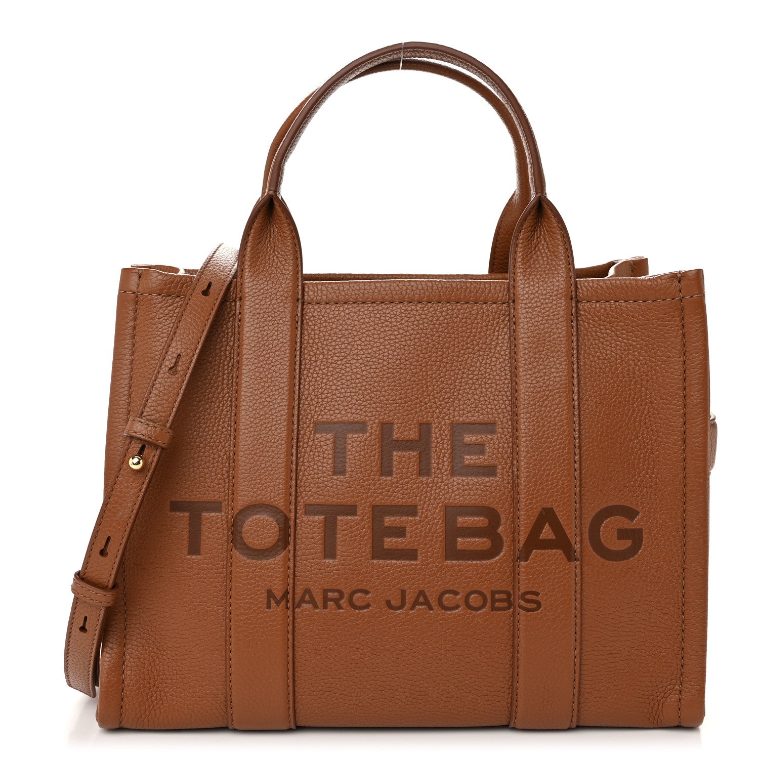 Marc Jacobs Grained Calfskin Medium The Tote Bag Argan Oil 1 of 10