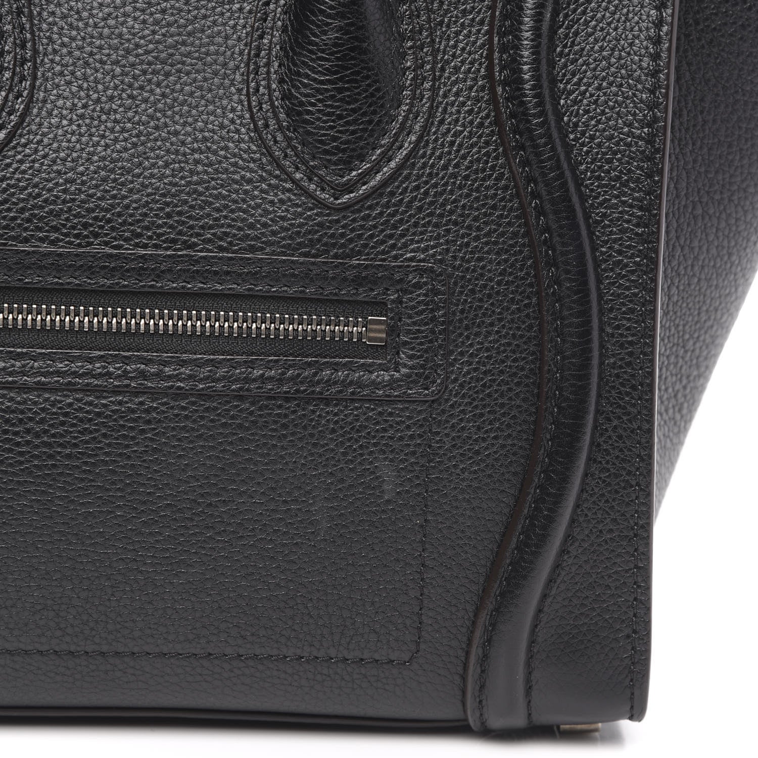 Celine Drummed Calfskin Micro Luggage Black 12 of 12
