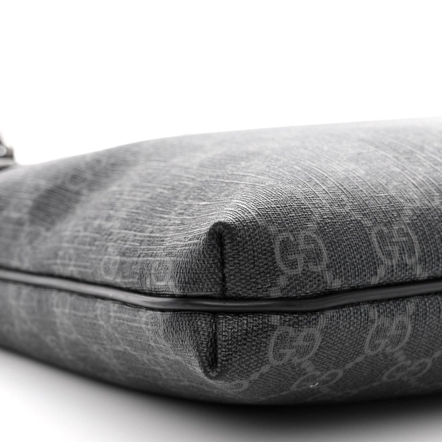 GG Supreme Monogram Crossbody Messenger Bag Black Grey