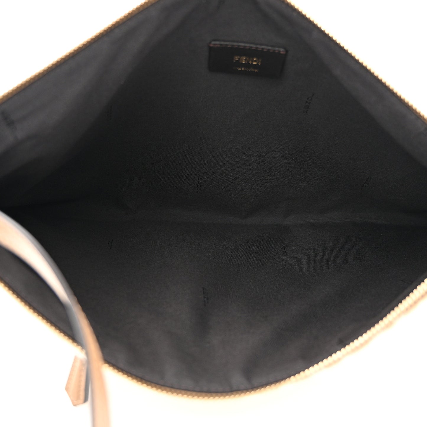 Wool Vitello King FF 1974 Diagonal Clutch Shoulder Bag Beige Cammello Sand