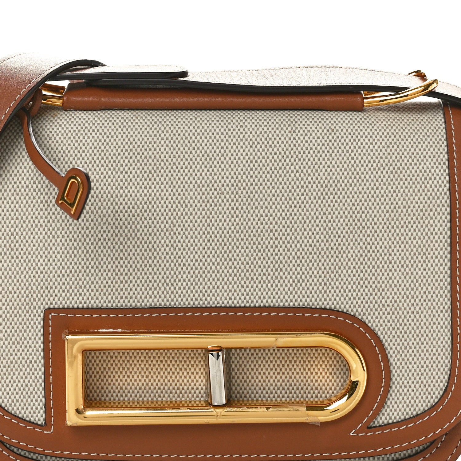 Delvaux Olen Calfskin Small Lingot Crossbody natural tan 7 of 10