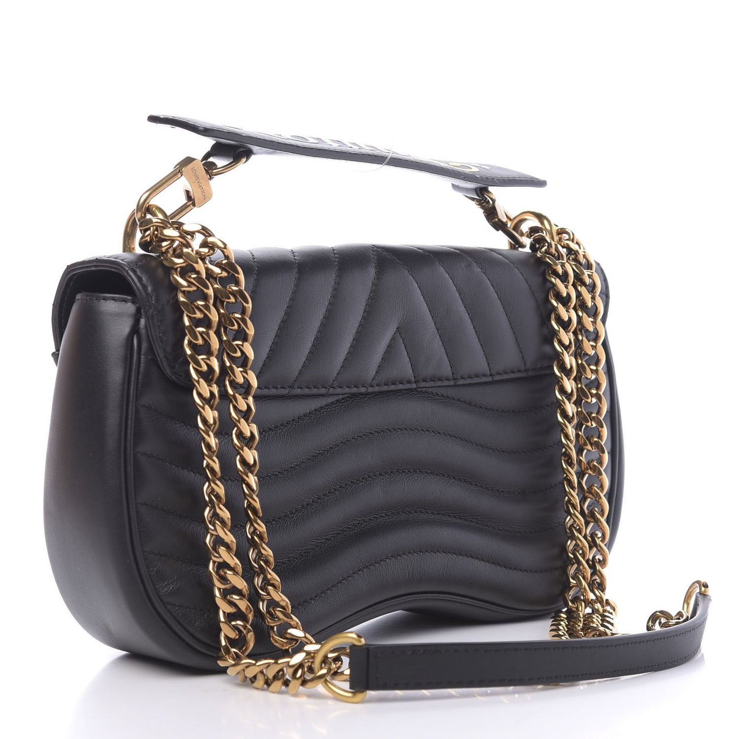 Calfskin Love Lock New Wave Chain MM Black