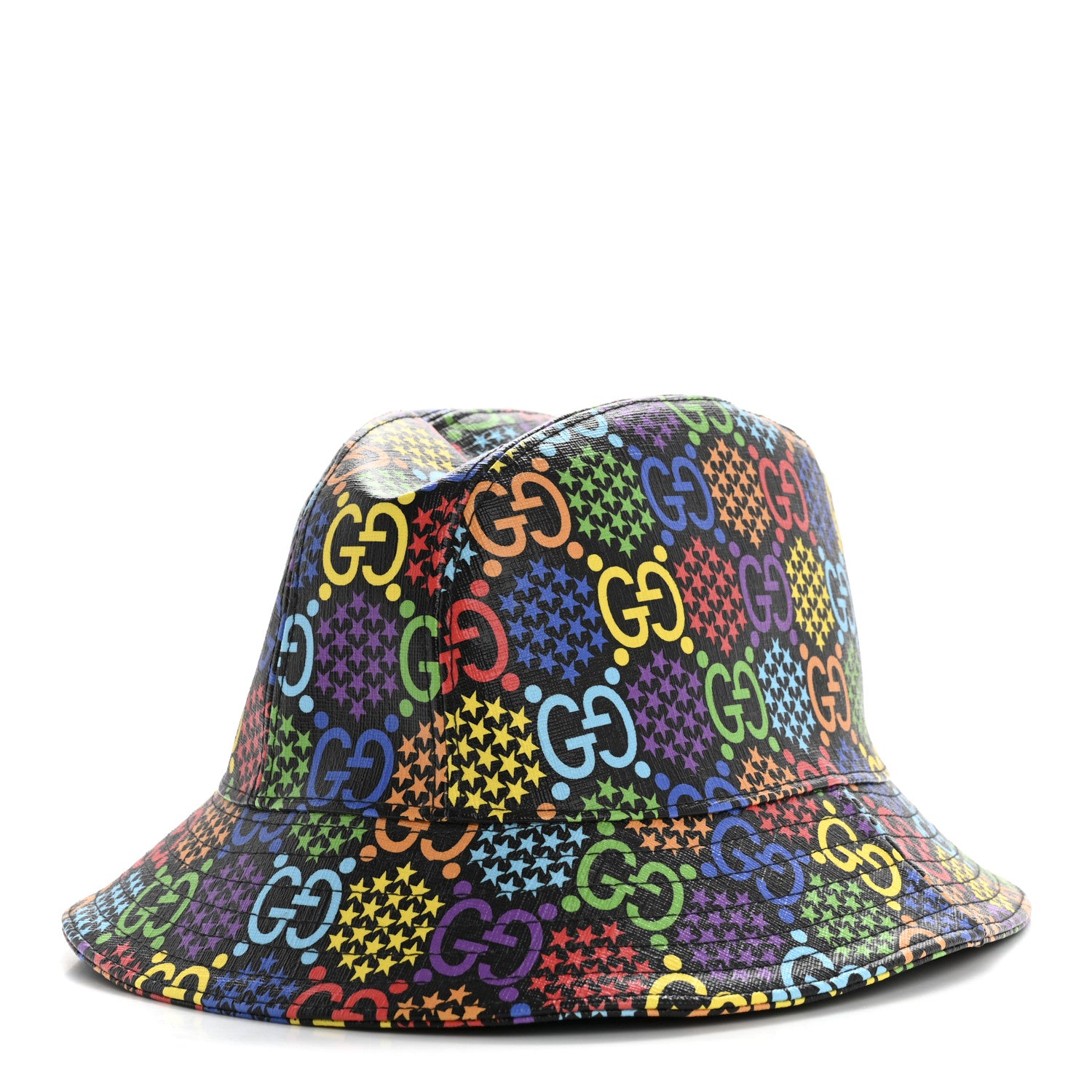 Gucci GG Supreme Monogram Psychedelic Fedora Hat M Multicolor
