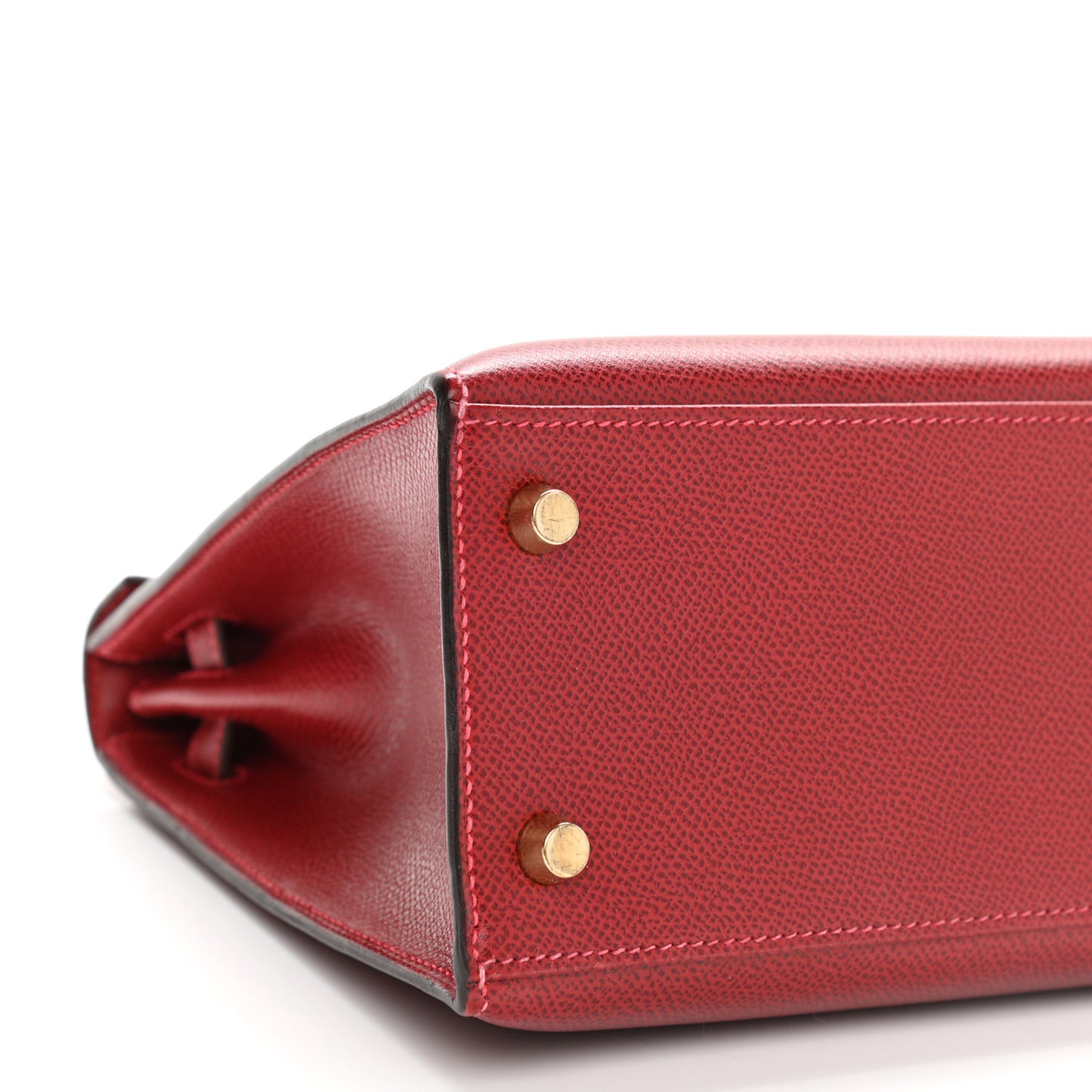 Epsom Kelly Sellier Guilloche 25 Rouge Vif