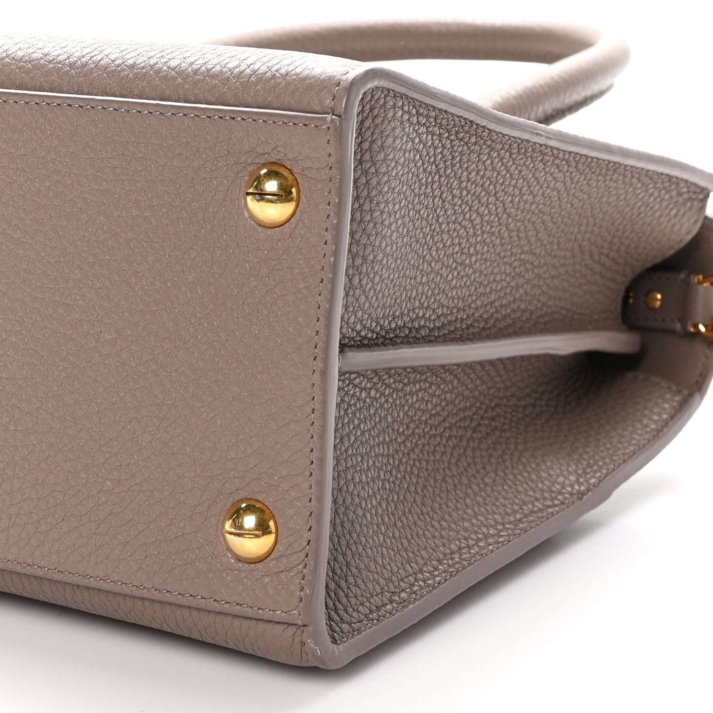 Grained Calfskin Medium St. Honore Tote Beige