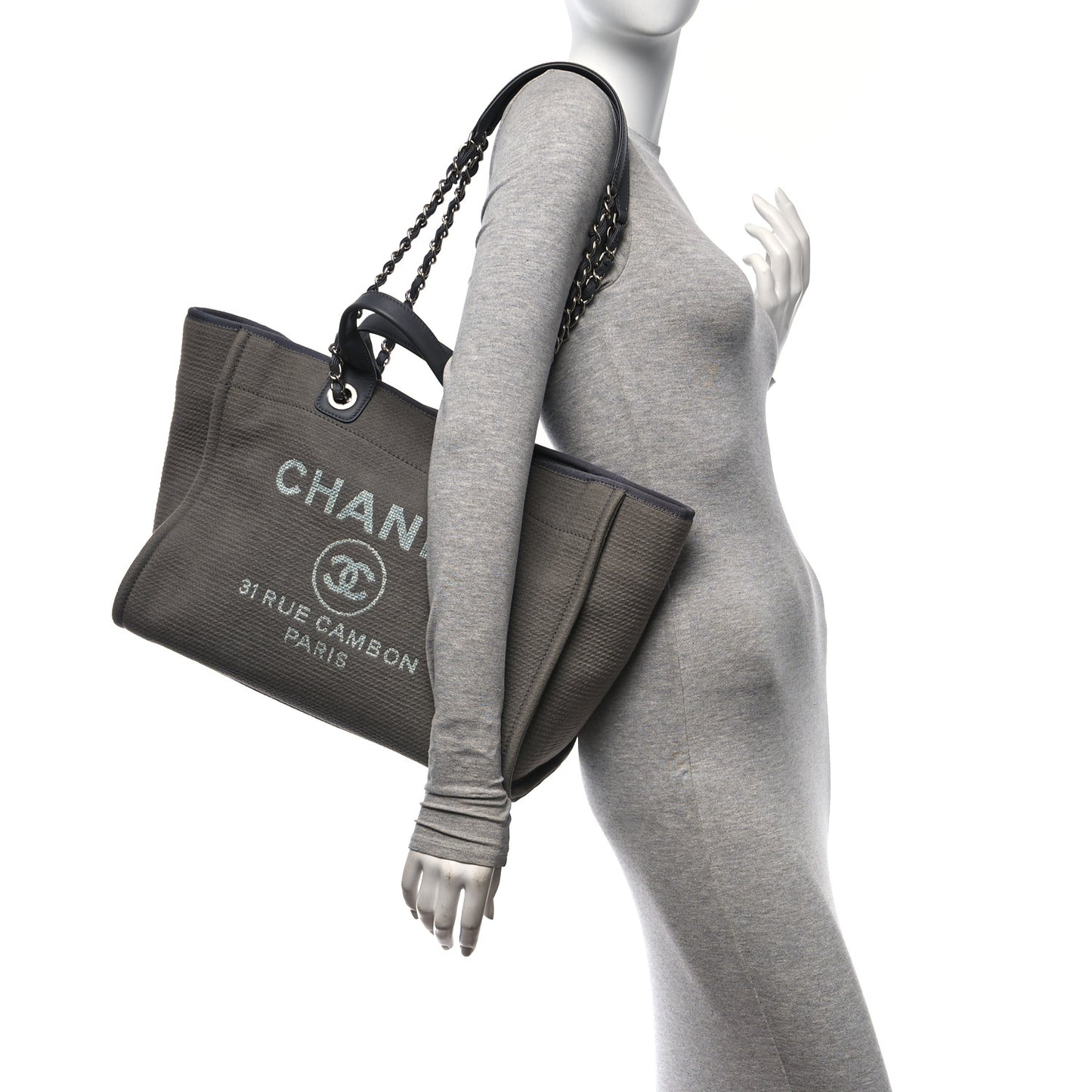 Mixed Fibers Medium Deauville Tote Grey