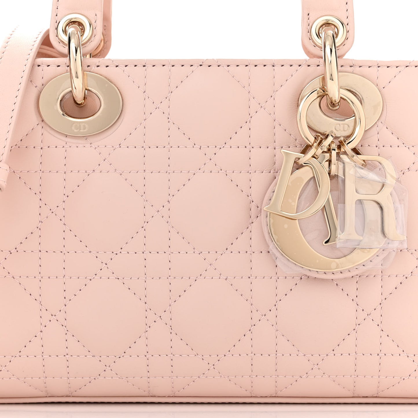 Lambskin Cannage Medium Lady D-Joy Light Pink