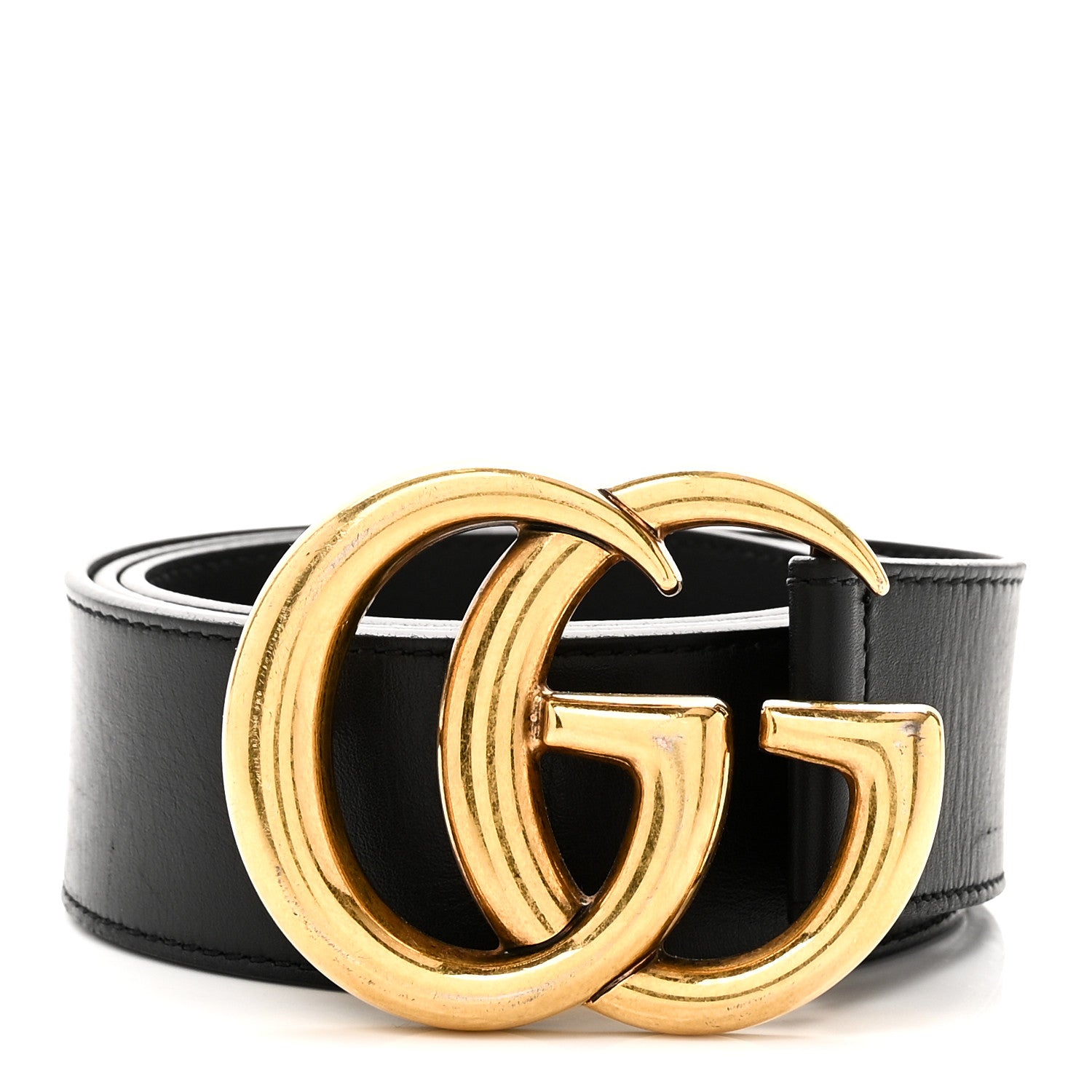 GUCCI ベルト 90・36 ブラック ゴールド 036.14.0982 Gucci Calfskin Double G 40mm Belt 90 36 Black 1869583 – FASHIONPHILE