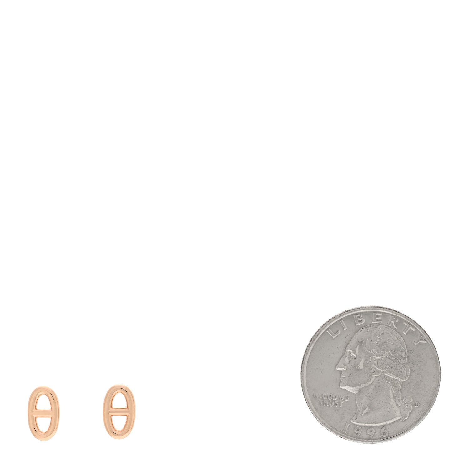 Hermes 18K Rose Gold TPM Farandole Stud Earrings 2 of 5