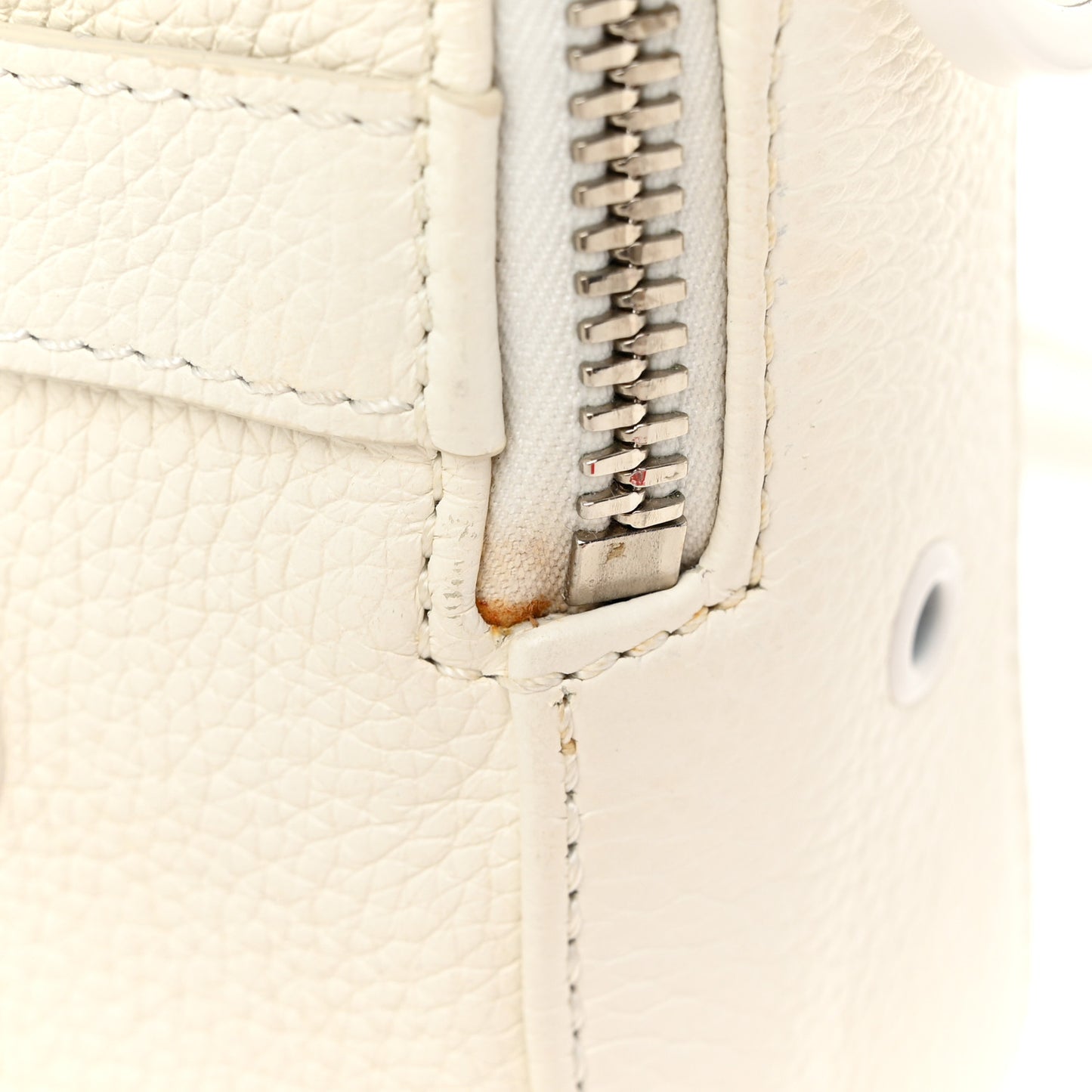 X DANIEL ARSHAM Grained Calfskin Safari Messenger Bag White