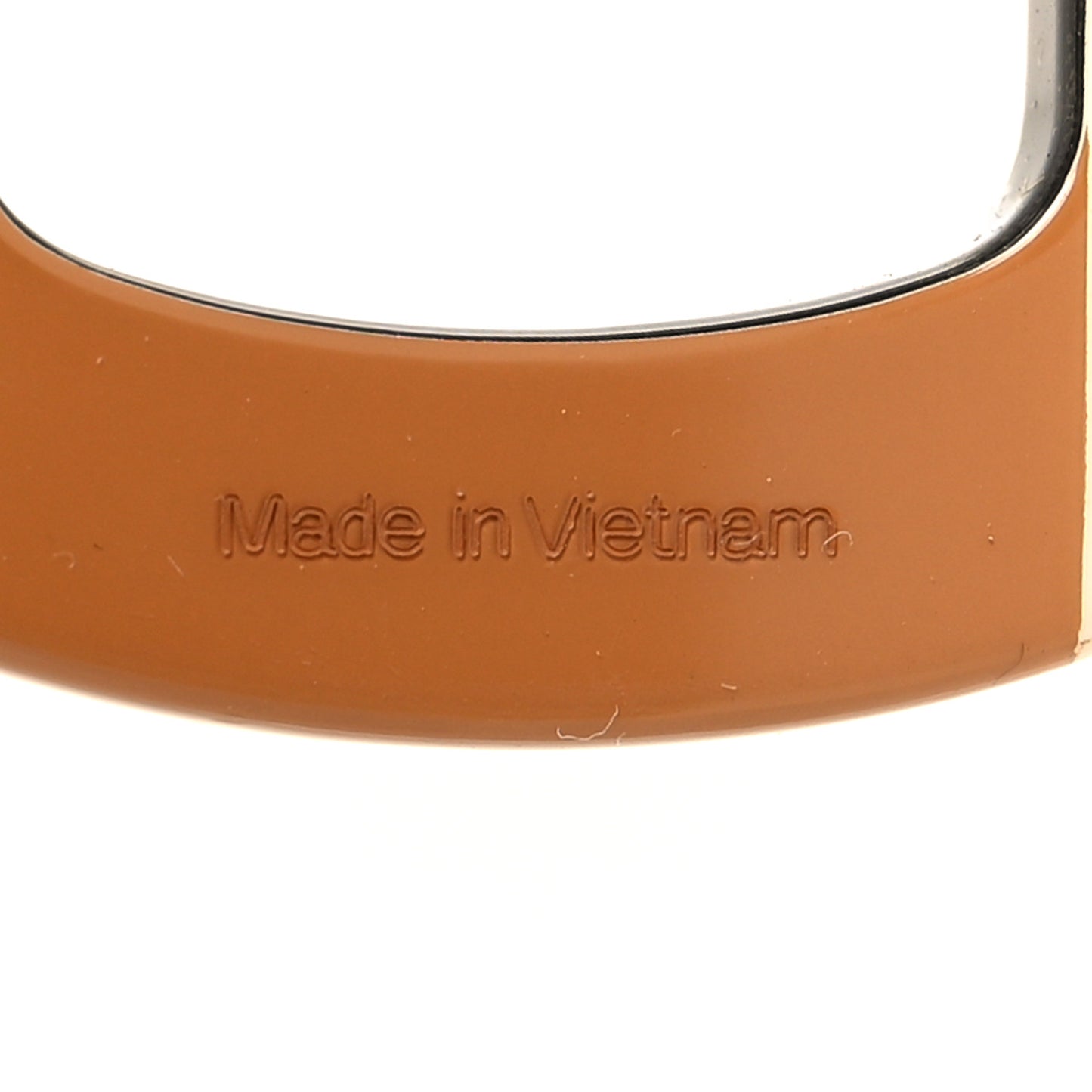 Buffalo Horn Lacquer H Equipe Pendant Necklace Sable