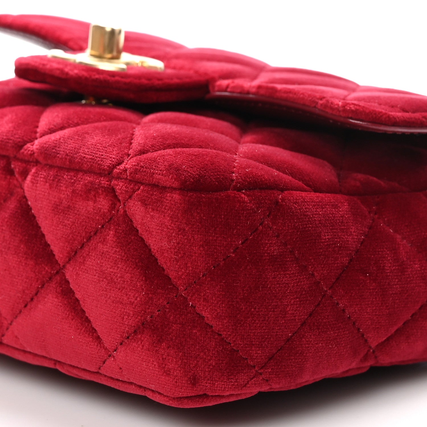 Chanel Velvet Enamel Mini Flap Red 10 of 11