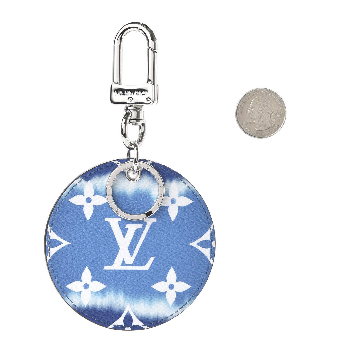Monogram Escale Bag Charm Key Holder Blue