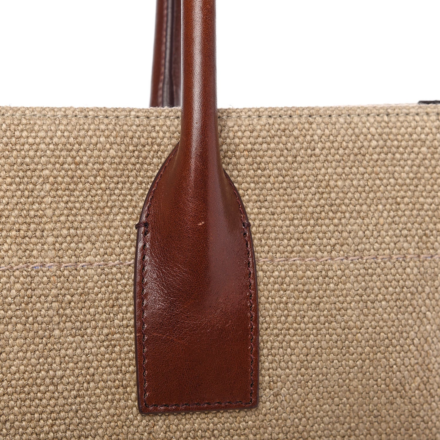 Saint Laurent Linen Calfskin Rive Gauche Tote Natural 12 of 12