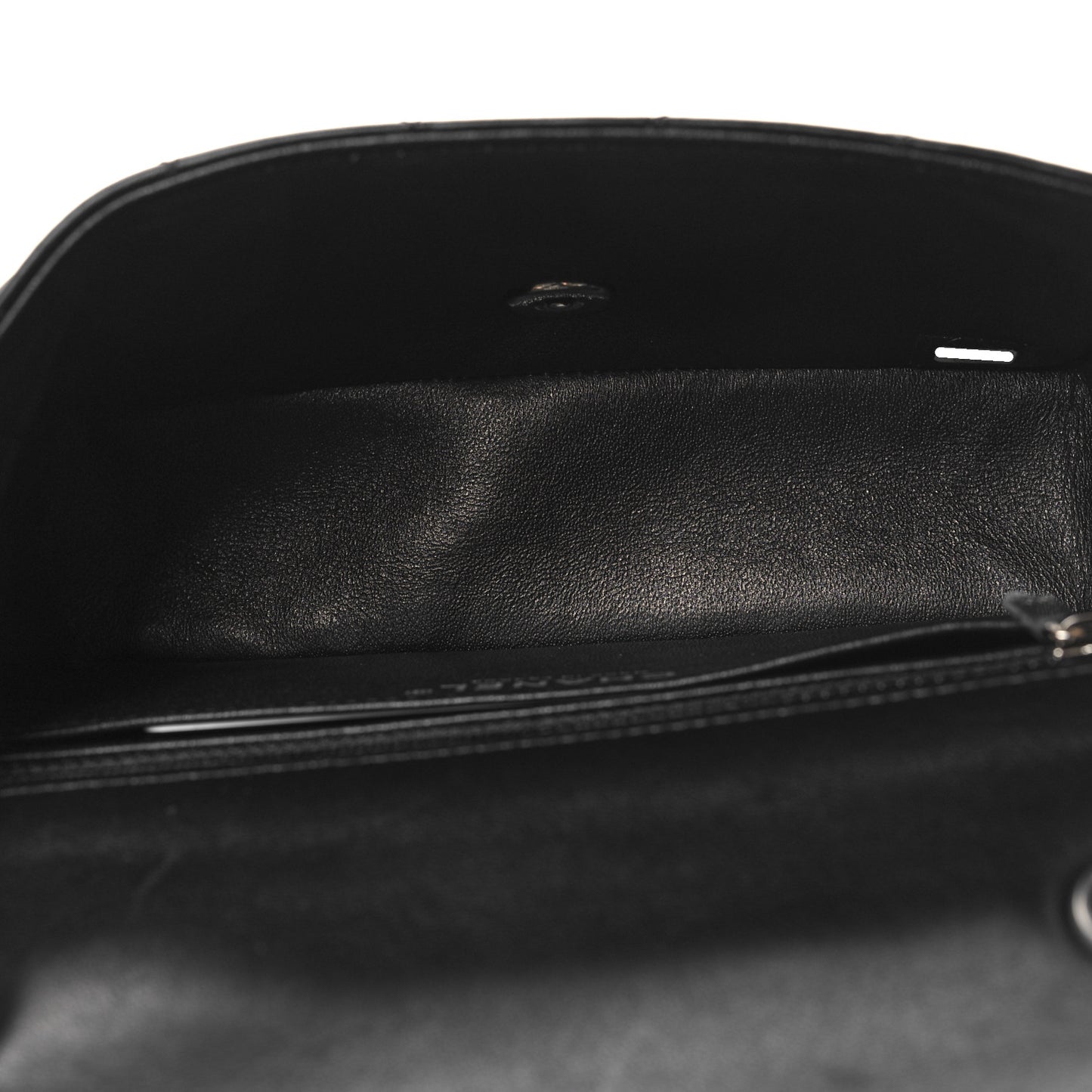 Lambskin Quilted Mini Rectangular Flap Black