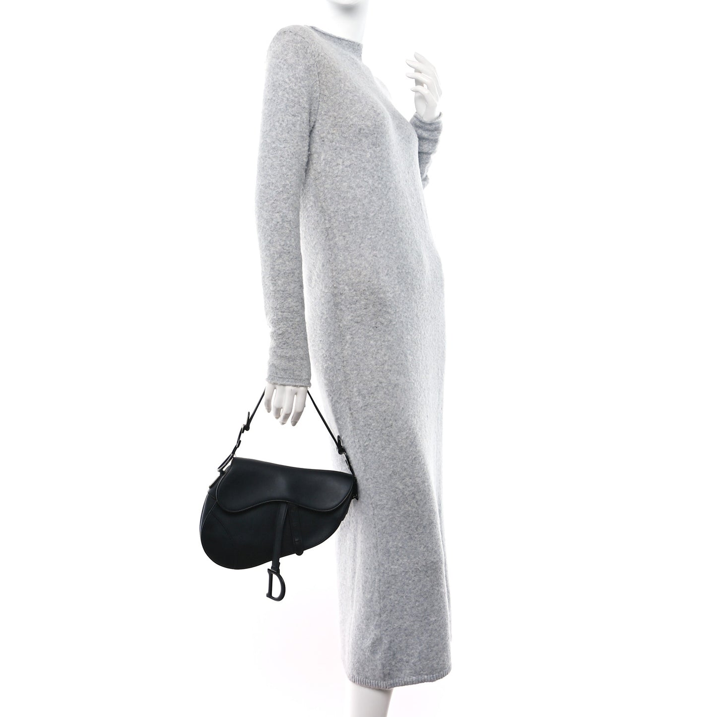 Ultra Matte Calfskin Saddle Bag Black