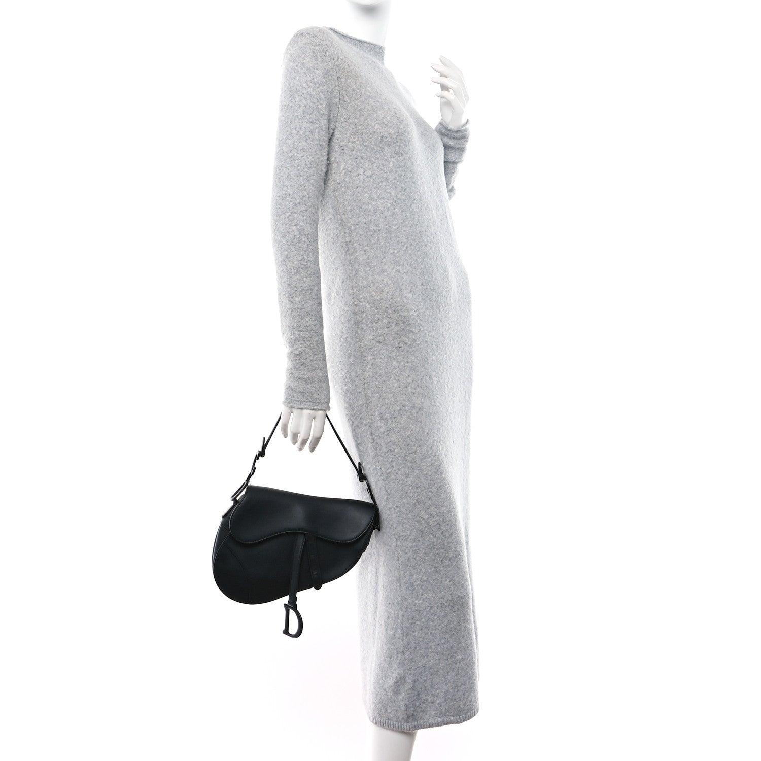 Christian Dior Ultra Matte Calfskin Saddle Bag Black 2 of 12