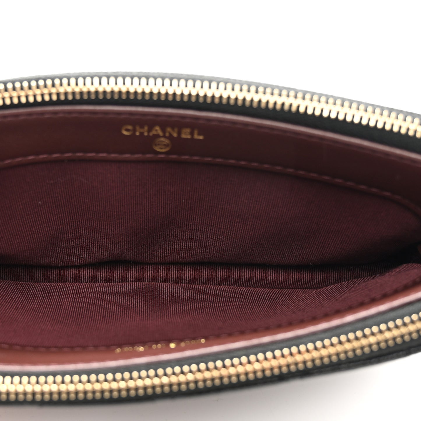 Caviar Quilted Small Clutch With Chain Black