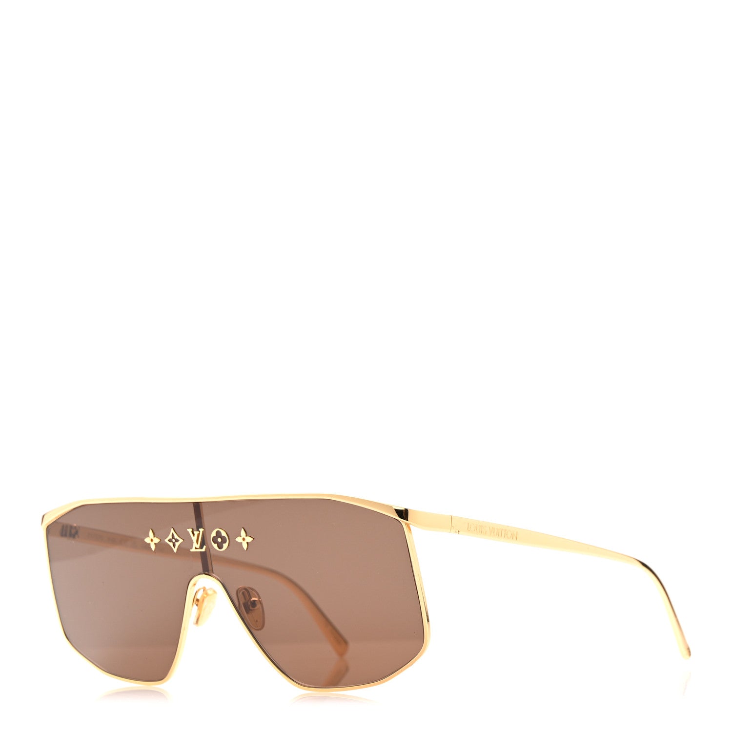 Louis Vuitton Metal LV Golden Mask Sunglasses Z1717U Gold 1805873