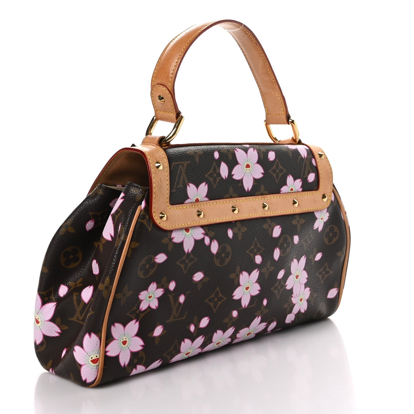 LOUIS VUITTON Monogram Cherry Blossom Sac Retro Bag Brown