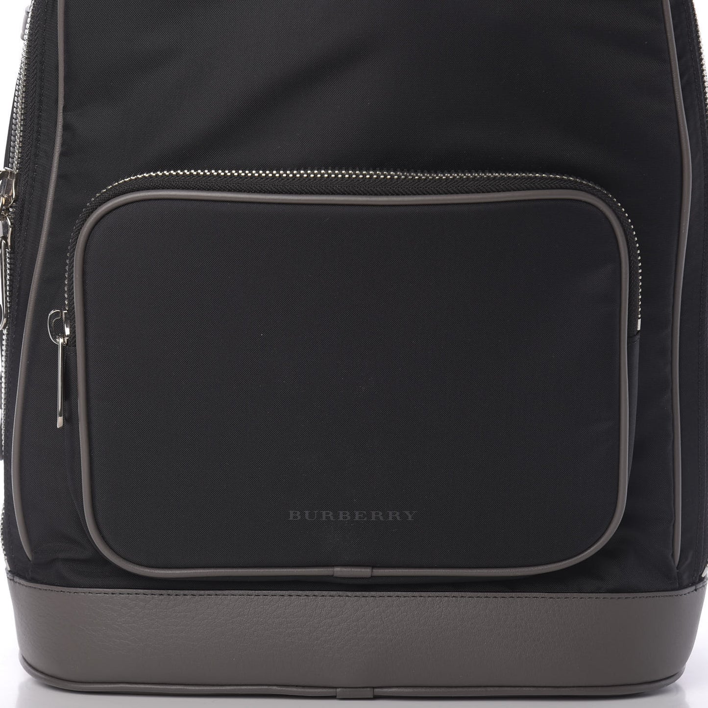 Nylon Calfskin Icon Stripe Backpack Black